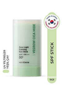 Vegrow Cica Mide Zero Light Calming Sun Stick Vegan Sakinleştirici Stick Güneş Kremi