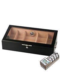 Passatore Alman Gastro Puro Kutusu Humidor Siyah 150's CigarSpa Elektronik Nemlendirme