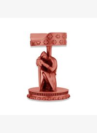 Guevara Oturan Şövalye Metal Puro Standı Sehpası Bronz