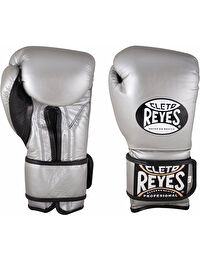 Cleto Reyes Silver Leather Strap & Attached Thumb And Hook & Loop Closure Boks Eldiveni Gümüş