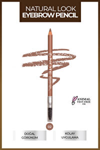 Note Natural Look Eyebrow Pencil 02 Light Brown Kaş Kalemi - Kahverengi
