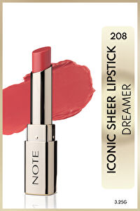 Note Iconic Sheer Lipstick 208 Dreamer Nemlendirici Parlak Ruj - Pembe