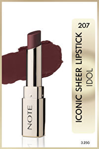 Note Iconic Sheer Lipstick 207 Idol Nemlendirici Parlak Ruj - Kahverengi