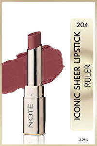 Note Iconic Sheer Lipstick 204 Ruler Nemlendirici Parlak Ruj - Pembe