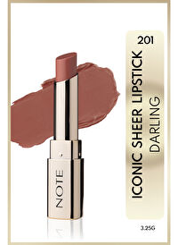 Note Iconic Sheer Lipstick 201 Darling Nemlendirici Parlak Ruj - Nude