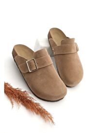Marjin Camel Kadın Süet Terlik 32110275