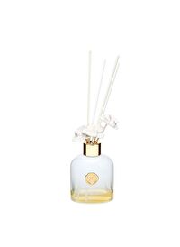 130 ml Beyaz Cam Şişe Seramik Çiçek Taş Bambu Çubuklu White Jasmine Oda Kokusu