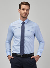 Altınyıldız Classics Açık Mavi Erkek Slim Fit Düz Gömlek 4A2000000021   