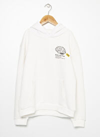 Turkish Dictionary Ekru Unisex Çocuk Baskılı Sweatshirt BRAIN D1 