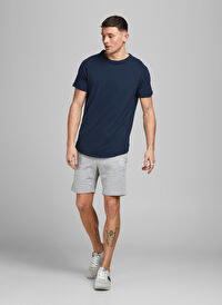 Jack & Jones Gri Melanj Erkek Normal Kalıp Şort 12182595_JJI SHARK