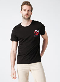 Turkish Dictionary O Yaka Siyah Erkek T-Shirt