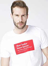 Turkish Dictionary O Yaka Beyaz Erkek T-Shirt
