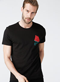 Turkish Dictionary O Yaka Siyah Erkek T-Shirt