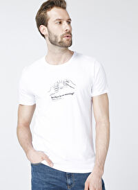 Turkish Dictionary O Yaka Beyaz Erkek T-Shirt