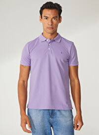 Fabrika Basic Lila Erkek Polo T-Shirt - BORAMIR-Y