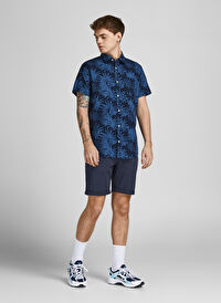 Jack & Jones Normal Lacivert Erkek Şort 12201546_JPSTRICK JJORIGINAL