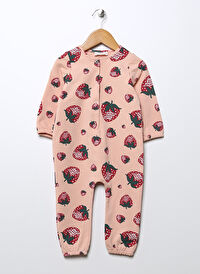 Mammaramma Pudra Kız Bebek Desenli Tulum 22FWG-04     