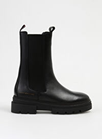Tommy Hilfiger Siyah Kadın Deri Bot FW0FW06730BDS