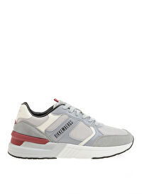 Dirk Bikkembergs Açık Gri-Kırmızı Erkek deri Sneaker 16210/CP