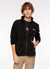 Discovery Expedition Siyah Erkek Kapüşon Yaka Standart Fit Polar Sweatshırt D3WM-SWT2 