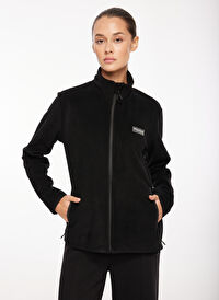 Discovery Expedition Siyah Kadın Kapüşon Yaka Standart Fit Polar Sweatshırt D3WL-SWT27