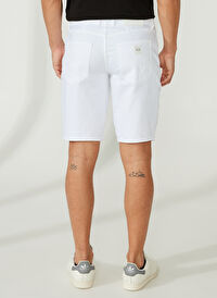 Armani Exchange Regular Fit Rahat Beyaz Erkek Denim Şort 3RZJ65 1100-WHITE 