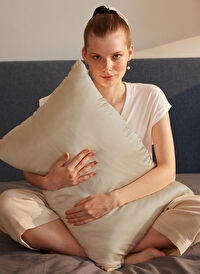 Beauty Pillow %100 İpek Yastık Kılıfı Vizon Renk (Standart 50x70cm)