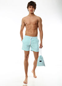 Whitefin Yeşil Erkek Slim Fit Şort Mayo 1024