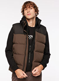People By Fabrika Siyah Kadın Normal Kalıp Puffer Mont MKAW22-37   