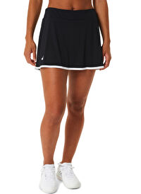 Asics 2042A266-001 WOMEN COURT SKORT Siyah - Gri Kadın Lastikli Bel Normal Kalıp  Etek