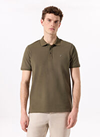 Fabrika Comfort Düz Açık Haki Erkek %100 Pamuk Polo T-Shirt NOBRO K CEPSIZ