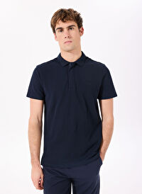 Jeep Lacivert Erkek Polo Yaka Relaxed Nakışlı Polo T-Shirt C4SM-TST4528 