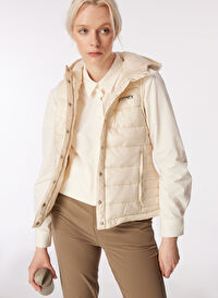 Discovery Expedition Fuşya Kadın Dik Yaka Basic Kapitone Puffer Yelek D3WG-YLK1 