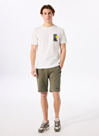 Discovery Expedition Haki Erkek Sweat Şort D4SM-SHT3286    