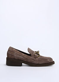 Laura Bellariva Bej Kadın Süet Loafer P9160A