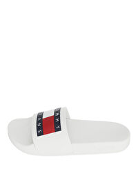 Tommy Hilfiger Beyaz Erkek Plaj Terliği TOMMY JEANS POOL SLIDE ESS