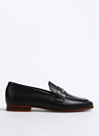 George Hogg Siyah Kadın Deri Loafer Z-8954
