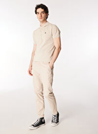 U.S. Polo Assn. Normal Bel Normal Paça Slim Fit Taş Erkek Pantolon KENLY
