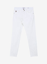 U.S. Polo Assn. Normal Bel Normal Paça Slim Fit Beyaz Erkek Pantolon MICHES