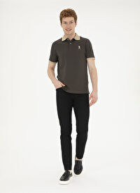 U.S. Polo Assn. Normal Bel Normal Paça Slim Fit Siyah Erkek Pantolon MICHES