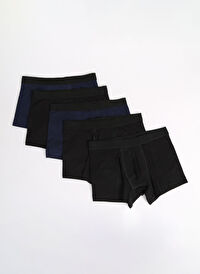 Siyah - Lacivert Erkek Boxer 5Lİ BOXER PAKET   