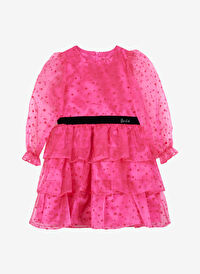 Barbie Pembe Kız Çocuk Jakarlı Abiye Elbise BRB4WG-ELB6095