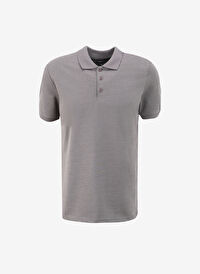 Fabrika Düz Antrasit Erkek Polo T-Shirt F4SM-TST 0942