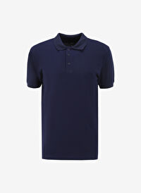 Fabrika Düz Koyu Lacivert Erkek Polo T-Shirt F4SM-TST 0942