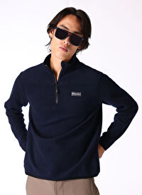 Discovery Expedition Lacivert Erkek Dik Yaka Basic Polar Sweatshırt D4WM-SWT3993