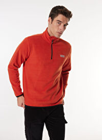 Discovery Expedition Kiremit Erkek Dik Yaka Basic Polar Sweatshırt D4WM-SWT3993