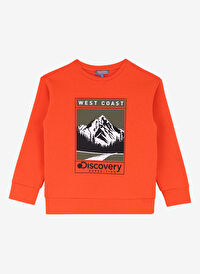 Discovery Expedition Turuncu Erkek Çocuk Baskılı Sweatshirt D4WB-SWT3100 