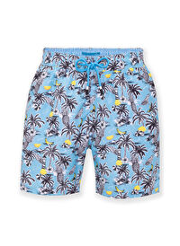 Oxnard Siyah - Mavi Erkek Şort Mayo OXM7058-GALAPAGOS