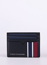 Tommy Hilfiger Siyah Erkek 10,3x7,7x0,5 cm Deri Kartlık TH CORP CC HOLDER