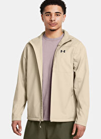 Under Armour 1371586-290 SHIELD JACKET Vizon Fermuarlı Yaka Normal Kalıp Erkek Zip Ceket